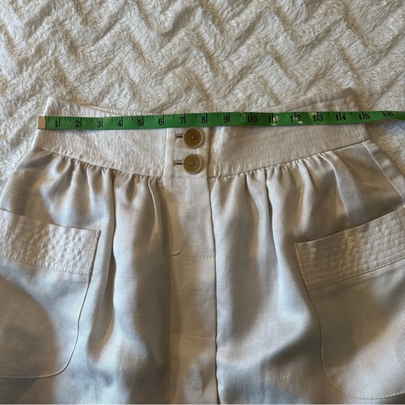 J. Crew Linen Blend Button Front Beige High Waist Skirt Size 4 - Picture 11 of 11